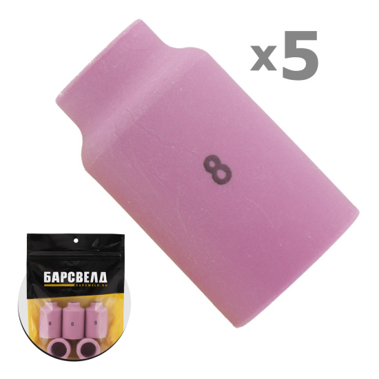 Сопло керамическое SR 17/18/26 под стандартную линзу №8 ф 12,5 мм, L=42 мм (уп. 5 шт.), БАРСВЕЛД