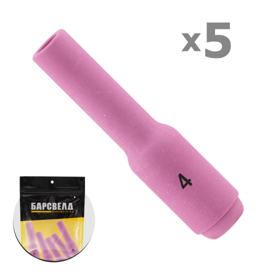 Сопло керамическое SR 17/18/26 удлиненное №4L ф 6,5 мм, L=76 мм (уп. 5 шт.), БАРСВЕЛД