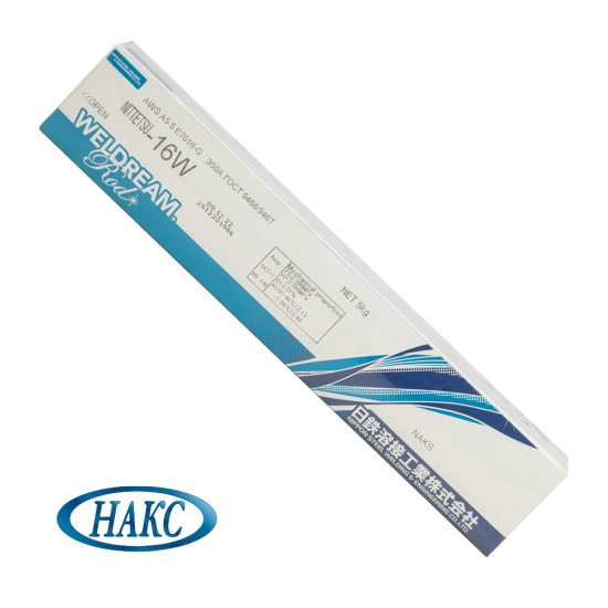 Электроды Nittetsu 16W ф 2,6 мм, пачка 5 кг (тип Э50А, пост+перем, основной, аналог LB-52U, НАКС)