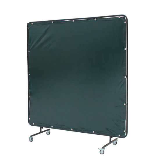 Сварочный экран мобильный Митек PVC (2000x1950 мм, с темно-зеленой шторой)