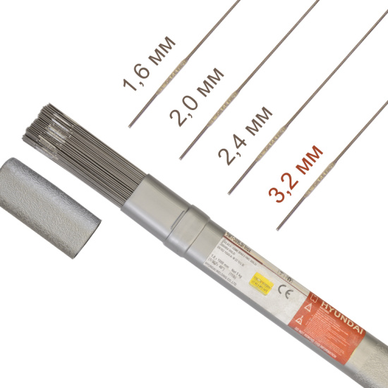 Прутки нерж. HYUNDAI SMT 316LSi ф 3,2 мм (пачка 5 кг)