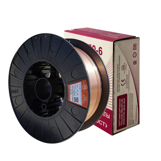 Сварочная Проволока омеднен. Golden Bridge ER-70S-6 ф 1,0 мм (кассета 15 кг, аналог СВ-08ГС)