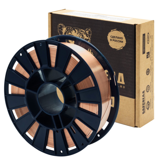 Сварочная Проволока омеднен. БАРСВЕЛД СВ-08Г2С ф 1,2 мм (кассета 5 кг, D-200), СМС, НАКС