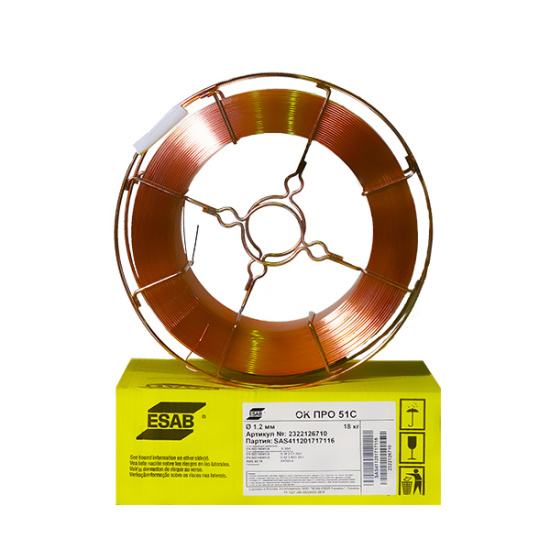 Сварочная Проволока омеднен. ESAB OK ПРО 51С ф 0,8 мм (кассета 15 кг)