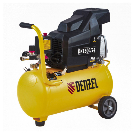 Компрессор поршневой DK1500/24 Х-PRO, масл. (220 В, 24 л), DENZEL